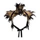 thumbnail image 3 of Capa de plumas artificiales, accesorio decorativo para el cuello, disfraz, bufanda de fiesta Marrón, 3 of 9