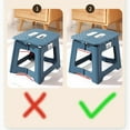 thumbnail image 6 of Lightweight Folding Step Stool Multi Purpose Handheld Thickened Footstool Non-Slip Plastic Small Benches Kitchen, 6 of 9