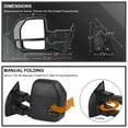 thumbnail image 4 of Spec-D Tuning Black Towing Mirror Smoke LED Signal Power Heated Compatible with 1999-2016 Ford F-250, F-350, F-450 Super Duty Left + Right Pair, 4 of 7