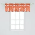 thumbnail image 2 of Ambesonne Orange Window Valance, Hawaiian Summer Hibiscus, 42" x 18", Orange White, 2 of 3