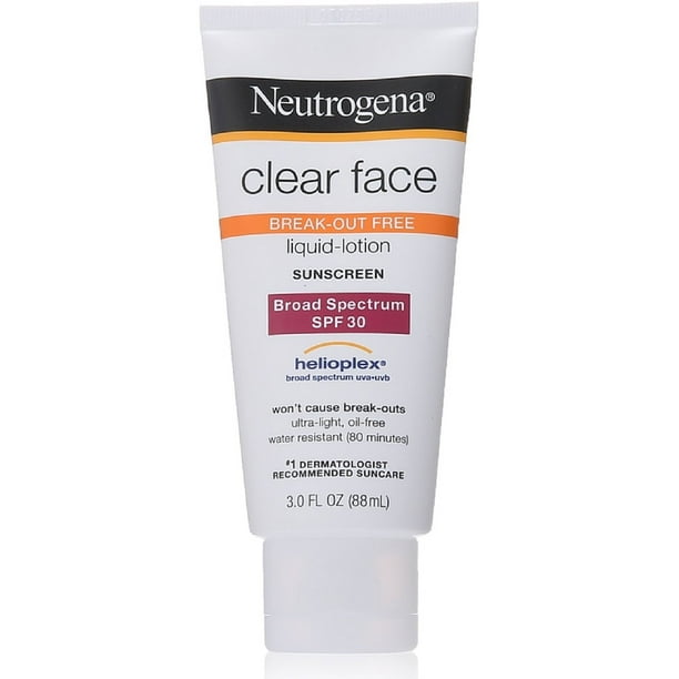 Neutrogena Clear Face BreakOut Free LiquidLotion Sunscreen SPF 30 3