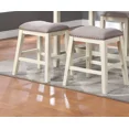 thumbnail image 3 of Transitional 5pc Kitchen Breakfast Dining Set Bone White Counter Height Dining Table and 2x High Chairs 2x Stools Shelve Storage, 3 of 9