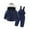 Navy, variant on Tisuna 2 Pieces Outfit Set For Toddler Boys Girls Solid Color Long Sleeve Hooded Coat Warm Leisure Winter Kids Snowsuit Set Blue Size 3-4 Years