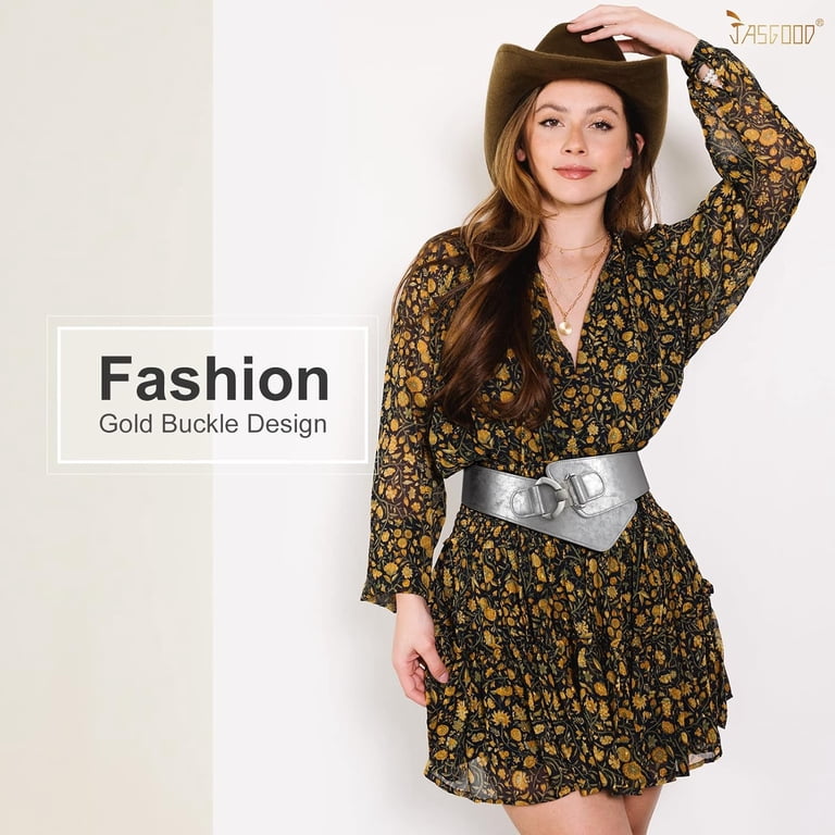 Wide Elastic Stretch Waist Belt Women display picture 1