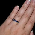 thumbnail image 6 of HeartsAndYou 4.1ct Natural Blue Sapphire Full Eternity Wedding Band 100% 14k SOLID White Gold, 6 of 9