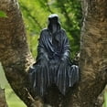 thumbnail image 6 of The Creeper Reaper Sitting Statue For Home Decor, Gothic Shelf Sitting Resin Garden Statue Sculpture Halloween Decor For Office Living Room Bedroom Desktop Ornament, 6 of 9