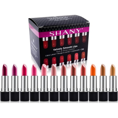 SHANY Slick & Shine Lipstick Set, 12 pc
