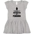 thumbnail image 3 of Inktastic Easily Distracted by Penguins Girls Toddler Dress, 3 of 5