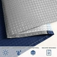 thumbnail image 3 of Blue and Grey Stall Shower Curtains for Bathroom Black White Small Shower Curtain Set with Hooks Modern Geometric Navy Blue White Half Shower Curtain Waffle Weave Water Repellent Washable 36x72 Inch, 3 of 6