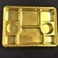thumbnail image 2 of Royal Collection Gold Square 8 Plastic Compartment Plate, 2 of 2
