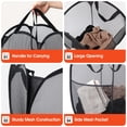 thumbnail image 5 of MADIKA 2 Pack Pop up Mesh Laundry Hamper Collapsible Laundry Baskets with Side Pocket- Breathable Black 74L, 5 of 7