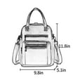 thumbnail image 2 of Innerwin Women Backpack Anti-Theft Rucksack Top Handle Infantry Pack Knapsack Large Capacity Ladies Multipurpose Multi Pockets Fashion Adjustable Strap Khaki, 2 of 2