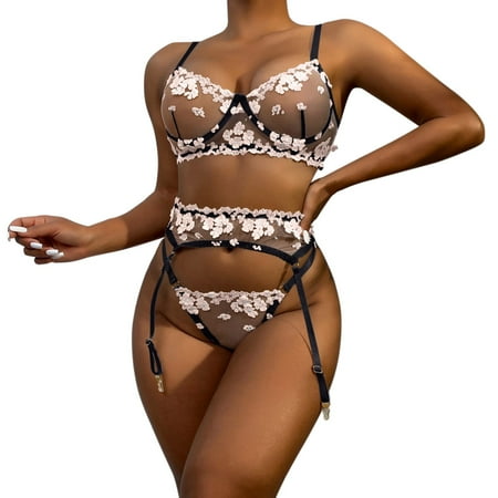 

Underwear Women Seamless Fashionable Lace Flower Embroidery Lingeriet Tight Lingerie