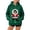 I-Dark Green, variant on Christmas Santa Claus Pet Pouch Hoodie for Women Men, Cat Dog Holder Pullover with Belted Santa Suit Print, Cozy Winter Sweatshirt for Pet Parents