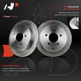 thumbnail image 3 of A-Premium 11.48 inch(292 mm) Rear Solid Disc Brake Rotors + Ceramic Pads Kit Compatible with Select Nissan Models - Altima 2002-2020, Juke 2011-2017, Maxima 2004-2008, Sentra 2007-2019, 6-PC Set, 3 of 8