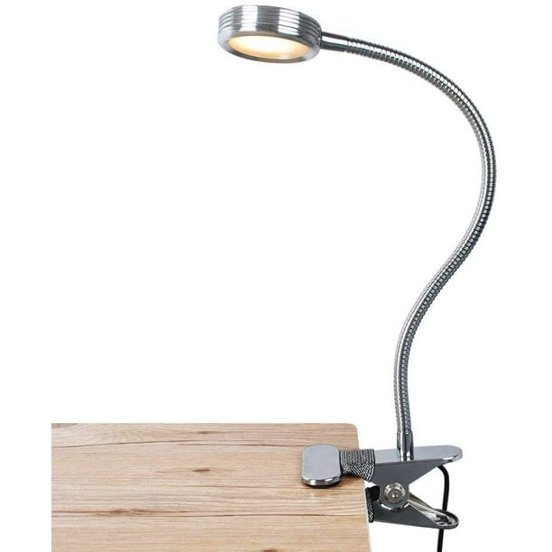Lampe à clipser/lampe à clipser/couleur de la lumière modifiable/lampe de  nuit à clipser pour bureau, tête de lit et ordinateurs (argent) 