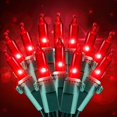 thumbnail image 1 of Cadena de luces navideñas Hopolon 50 rojas de 13 pies para exteriores e interiores, 1 of 7