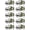 Modern Privacy, variant on Ball Stainless Steel Door Knob with Lock and Keys, Keyed Entry Satin Nickel Door Handles for Bedroom or Bathroom, 10 Pack