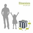 thumbnail image 6 of Majestic Home Goods Cube Pouf Vertical Stripe Navy, 6 of 6