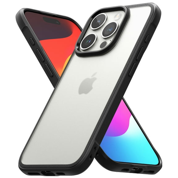 Ringke Fusion Bold [Anti-Fingerprint   Anti-Yellowing] Compatible with iPhone 15 Pro Max Case, Non-Slip Enhanced Grip Transparent Phone Cover for Women, Men - Matte Black