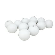 12CT White White Floatprooter Matte Christmas Ball Ornements 4 "(100 mm)