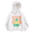 thumbnail image 4 of SGMVNU Girls Oversized Hoodie Cute Letter and Flower Graphic Sweatshirts Long Sleeve Hood Pullover Fall Clothes, Size 8-9 Years, tc1-White, 4 of 5