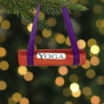 thumbnail image 2 of Northlight 4.25" Shiny Red Yoga Mat Glass Christmas Ornament, 2 of 5
