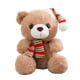 thumbnail image 2 of Fiudx Oso de Peluche Navideño de Rayas Verdes y Blancas con Gorro de Papá Noel, Tela Suave y Acogedora, Adorable Decoración, Regalo Navideño, Versátil para La Hora de Dormir y Fiestas, Tamaño 20 X 25, 2 of 6
