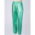 thumbnail image 3 of Miaeowve Kids Shiny Metallic Hip Hop Dance Pants for Boys Girls Pull-on Trousers 70s Party Disco Dancewear Blue Green 10, 3 of 7