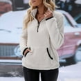 SwoHaoen 1/4 Zip Pullover for Women Sherpa Fleece Long Sleeve