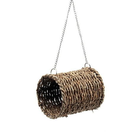 

NUOLUX Fashion Pet Ladder Pet Toy Winter Warm Nest Swing Natural Straw Warm Cotton for Parrot Squirrel Birds