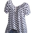 thumbnail image 2 of Sonducket Nomeni - Blusa de manga corta para mujer, talla grande, informal, con cuello en V, con lunares Prendas para la parte del cuerpo Blanco 5XL Sonducket AP001865-08, 2 of 6