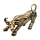 thumbnail image 2 of Estatua de toro de latón, escultura de cobre, adorno de animal, figura de mascota de té para oficina al aire libre, 2 of 9