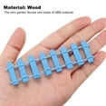thumbnail image 4 of Uxcell 2pcs 3.9 Inch Miniature Garden Fence, Mini Ornament Wood Picket Fence Decorative Dollhouse Home DIY, Dark Blue, 4 of 5