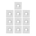 thumbnail image 2 of Ends Cover, 10Pcs Aluminium Alloy Single Hole  Match Broad Use  End   for Replacement Silver, 2 of 8