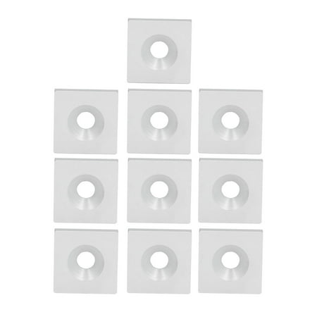 

clearance 10Pcs Profiles End Caps Channel System Cover Single Hole Aluminium Alloy Accessory Set KitSilver