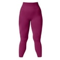 thumbnail image 2 of WTXUE Seamless Leggings For Women, Seamless Leggings Women's Solid Color Butt Tight Sports Pants High Waist Butt Lifting Fitness Pants, Pantalones De Mujer, Dark Red, 2 of 8