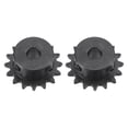 thumbnail image 1 of Unique Bargains #25 Chain Roller Sprocket, 8mm Bore 1/4' Pitch 16 Tooth Single Strand Chain Sprocket with Set Screws 2Pack, 1 of 6
