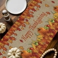 thumbnail image 2 of Pumpkin Happy Thanksgiving Table Runner, Autumn Thanksgiving Kitchen Dining Table Decoration for Home Party Decor 14x72 Inches, 2 of 9