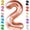 Rosegold, variant on KatchOn, Rose Gold Number 2 Balloon - 40 Inch | Mylar Rose Gold 2 Balloon, 2nd Birthday Decorations for Girl | Rose Gold Number Balloon | 2 Year Old Balloon for Two Wild Birthday Decorations Girl