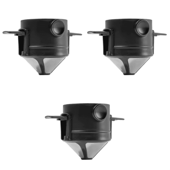 Portable Coffee Filter Coffee Maker Stainless Steel Drip Coffee Tea Holder Reusable Paperless Pour over Coffee Dripper,3 * Coffee Maker Filter,Black