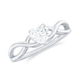 thumbnail image 5 of Spot Jewelry 14K White Gold Plated Rings for Women - 1.75 Ct Heart Cut Moissanite Solitaire Ring for Women - Solitaire Twisted Unique Rings - Daily Wear Fine Jewelry - Anniversary Gifts, 5 of 5