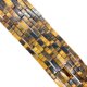 thumbnail image 1 of Nvzi 2 piezas de 4 * 13 mm de piedra de ojo de tigre natural marrón rectangular, cuentas cuadradas dispersas, cuentas cuadradas de piedra cruda natural, accesorios de joyería, 1 of 4