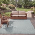 thumbnail image 4 of Safavieh Courtyard Blair Checkered Indoor/Outdoor Area Rug, Light Blue/Light Gray, 5'3" x 5'3" Square, 4 of 14