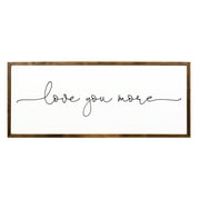 Love You More Sign 20x40 inches | Bedroom Wall Decor | Master Bedroom Wall Decor | Love Bedroom Wall Decor | I Love You More Sign | Love Bedroom Wall Decor