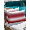 thumbnail image 3 of Outdoor Pillows Waterproof, Ombre Red Throw Pillows with Inserts Included, Modern Abstract Art Gradient Indoor Outdoor Decorative Lumbar Pillow for Bed/Couch/Patio 12"x20", 2Pcs, 3 of 8