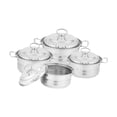 thumbnail image 2 of 4 ollas de acero inoxidable con tapa para cocinar salsas multiusos. Estilo B, 2 of 9