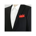 thumbnail image 4 of INSPIRE CHIC Men's Pocket Squares PreFolded Triangles On Card Suit Handkerchief Red One Size, 4 of 4