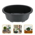 thumbnail image 3 of BRIGHTFUFU 2 piezas para el hogar uso de la olla de la olla de la olla del jardín de bonsai la maceta ovalada de gran capacidad de flores, 3 of 7