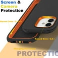 thumbnail image 3 of For Apple iPhone 17 Case Shockproof Dust/Drop Proof 3 in 1 Full Body Rugged Heavy Duty Durable Cover Orange, 3 of 5